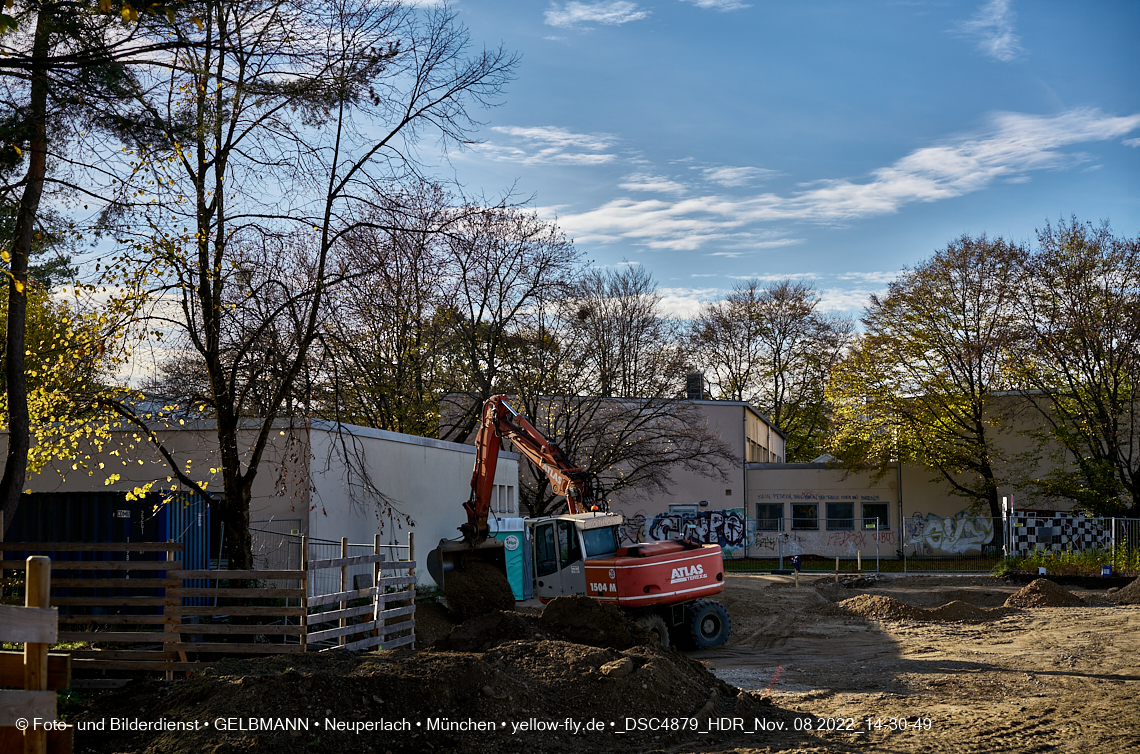08.11.2022 - Baustelle an der Quiddestraße Haus für Kinder in Neuperlach